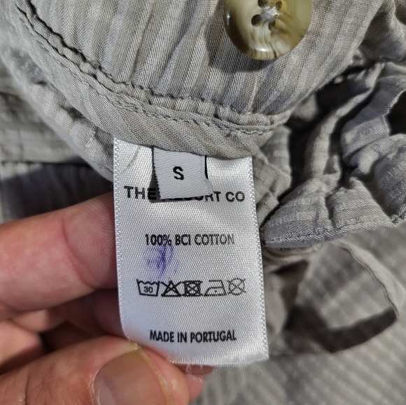 THE RESORT CO Seersucker Trousers Sage – Gray Striped Pants Mens Small - Picture 8 of 16